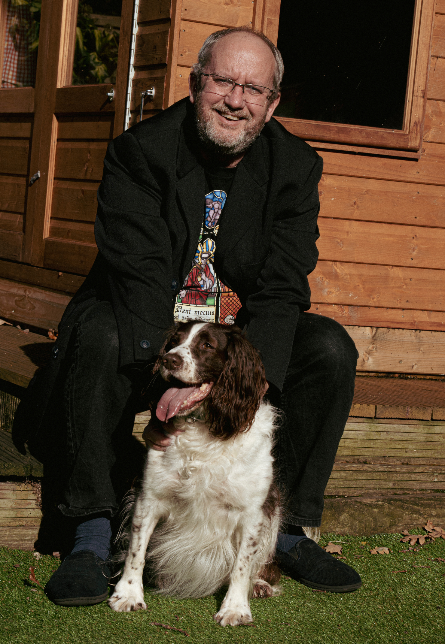 John Hicks and dog